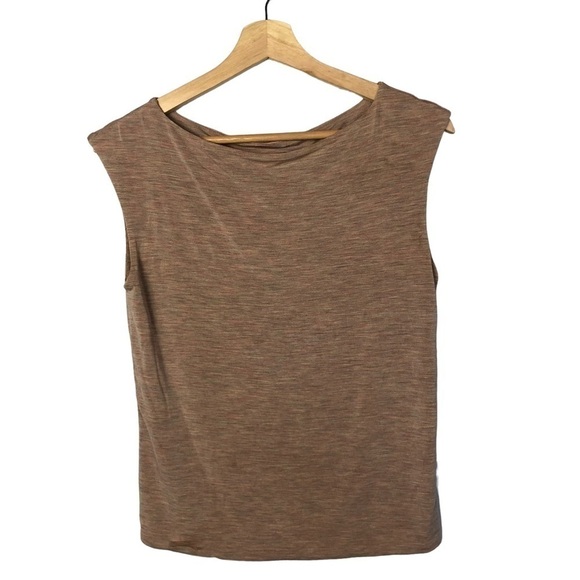 Giorgio Armani Pink Space Dyed Sleeveless Bateau Neck Blouse 10 - Picture 1 of 5